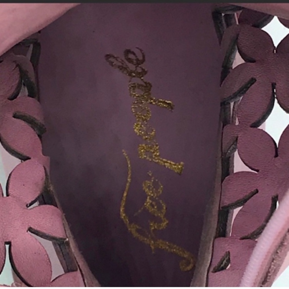 Free People Flower Power Lace-up Festival Ankle Boots Pink Combat Sz 36 US 6 - Picture 5 of 16